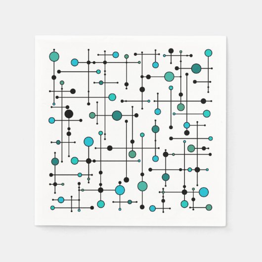 Moderne, moderne stijl Aqua Blue Dot uit de halve Servet (Voorkant)