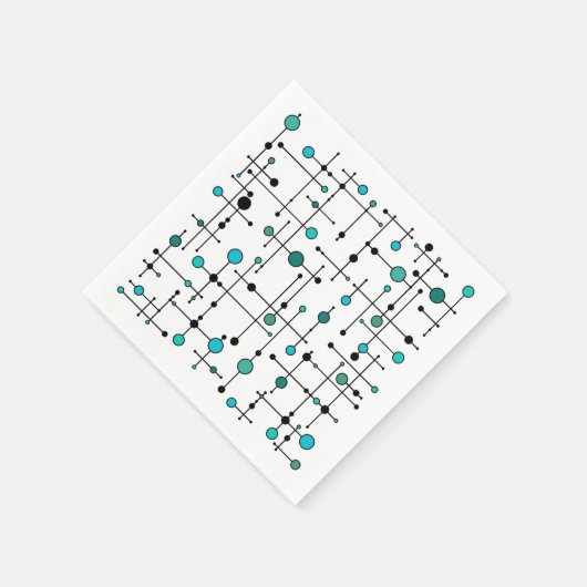 Moderne, moderne stijl Aqua Blue Dot uit de halve  Servet (Hoek)