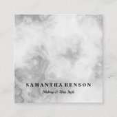 Moderne, moderne, witte marmer vierkante visitekaartje (Voorkant)