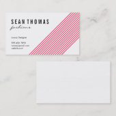 Moderne Modes | Diagonaal (rood) Visitekaartje (Voorkant / Achterkant)