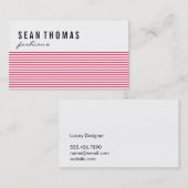 Moderne Modes | Rode lijnen Visitekaartje (Voorkant / Achterkant)
