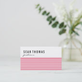 Moderne Modes | Rode lijnen Visitekaartje (Staand voorkant)
