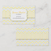Moderne Modieuze Geel van de chevron Visitekaartje (Voorkant / Achterkant)