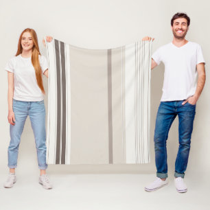 Moderne Modieuze Lichte Donkere Bruine Beige Fleece Deken