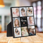 Moderne Moeder 8 Fotocollage Elegant Script Fotoplaat<br><div class="desc">Deze 8-foto collage roze moderne plaquette bevat de oprechte boodschap "We love you mommy" in elegante scripttypografie en een eenvoudig hart. Een ideaal cadeau voor je moeder op Moederdag, kerst of haar verjaardag. Het kan worden gepersonaliseerd met 8 familiefoto's en je eigen boodschap en namen, waardoor het wordt omgezet in...</div>