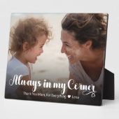 Moderne moeder altijd in mijn hoek foto tafelblad fotoplaat (Zijkant)