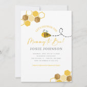 Moderne Moeder Bij Baby Shower Uitnodiging (Voorkant)