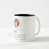 Moderne Moeder Definitie Quote Zwart-wit Foto Tweekleurige Koffiemok (Voorkant rechts)