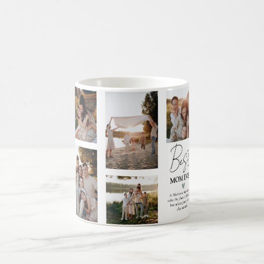 Moderne Moeder Fotorooster Keepsake Gift Koffiemok (Center)