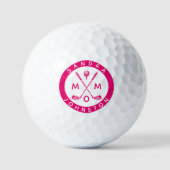 Moderne Moeder Gepersonaliseerde Naam Golf Lover C Golfballen (Voorkant)