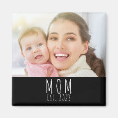 Moderne Moeder Gevestigd Foto Magneet (Voorkant)