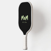 Moderne Moeder Gevestigde Mintgroene Typografie Pickleball Paddle (Links)