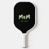 Moderne Moeder Gevestigde Mintgroene Typografie Pickleball Paddle (Achterkant)