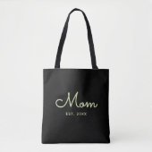 Moderne Moeder Gevestigde Mintgroene Typografie Tote Bag (Voorkant)