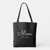 Moderne Moeder Gevestigde Mintgroene Typografie Tote Bag (Achterkant)