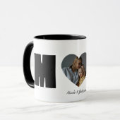 Moderne Moeder Hart Foto Naam Moederdag Mok (Voorkant links)