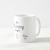 Moderne Moeder Kinder Namen Moederdag Koffiemok (Voorkant rechts)