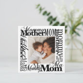 Moderne Moeder Mama Foto Moederdag Kaart (Staand voorkant)