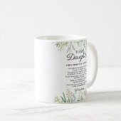 Moderne moeder naar dochter Aanmoedigingsblad Koffiemok (Voorkant rechts)