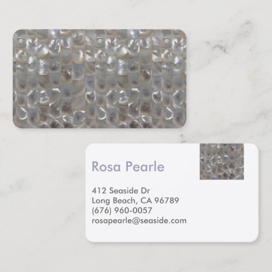 Moderne moeder Parelkaart Contactkaartje (Voorkant / Achterkant)