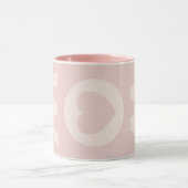 Moderne MOEDER Roze Blush Hart Moederdag Mok (Midden)