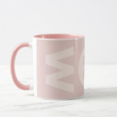 Moderne MOEDER Roze Blush Hart Moederdag Mok (Links)