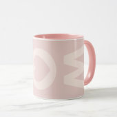 Moderne MOEDER Roze Blush Hart Moederdag Mok (Voorkant rechts)