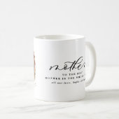 Moderne moeder script loof krans foto vakantie koffiemok (Voorkant rechts)