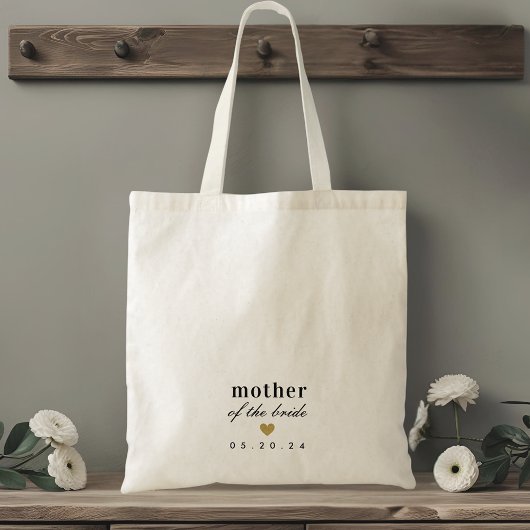 Moderne Moeder-van-de-Bruid Geschenk met Gouden Ha Tote Bag