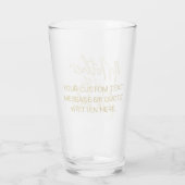 Moderne Moeder van de Bruid Gouden Script Typograf Glas (Achterkant)