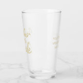 Moderne Moeder van de Bruid Gouden Script Typograf Glas (Links)