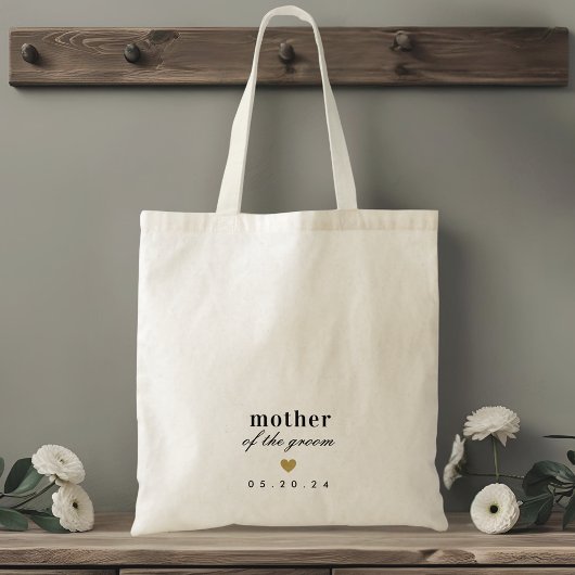 Moderne Moeder-van-de-Bruidegom Geschenk met Goude Tote Bag