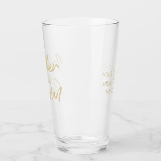 Moderne Moeder van de Bruidegom Gold Script Typogr Glas (Links)