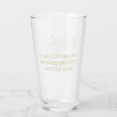 Moderne Moeder van de Bruidegom Gouden Script Typo Glas (Achterkant)