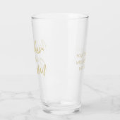 Moderne Moeder van de Bruidegom Gouden Script Typo Glas (Links)