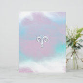 Moderne moeder van parelstijl zodiasymbool (Staand voorkant)