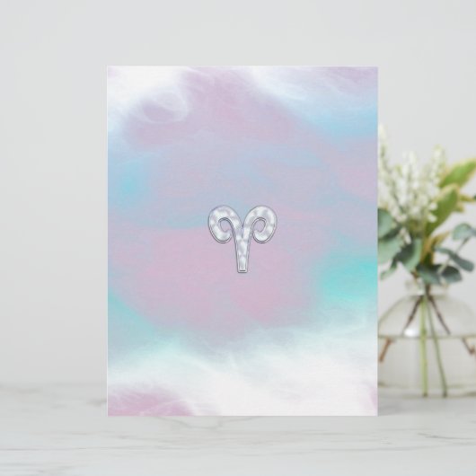 Moderne moeder van parelstijl zodiasymbool (Staand voorkant)