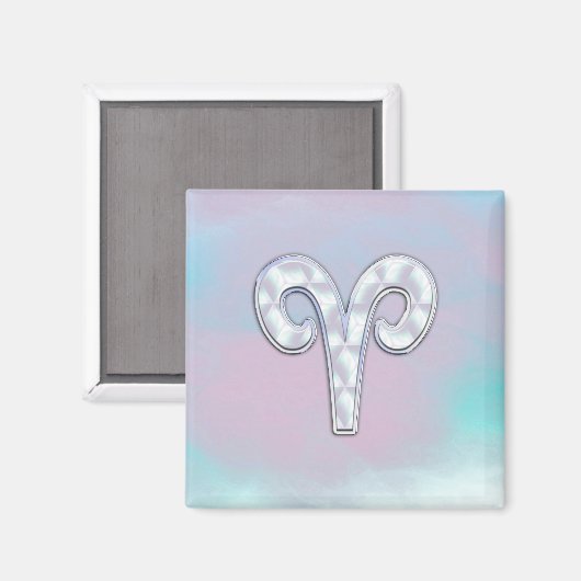 Moderne moeder van parelstijl zodiasymbool magneet (Voorkant / Achterkant)