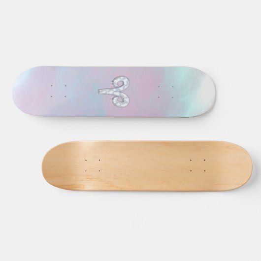 Moderne moeder van parelstijl zodiasymbool skateboard (Horizontaal)