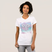 Moderne moeder van parelstijl zodiasymbool t-shirt (Voorkant volledig)