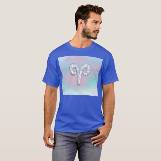 Moderne moeder van parelstijl zodiasymbool t-shirt (Voorkant volledig)