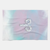 Moderne moeder van parelstijl zodiasymbool theedoek (Horizontaal)