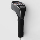 Moderne Moeder Vastgestelde Script Zwart 3 Foto Golfheadcover (Schuin)