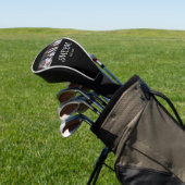Moderne Moeder Vastgestelde Script Zwart 3 Foto Golfheadcover (Insitu)