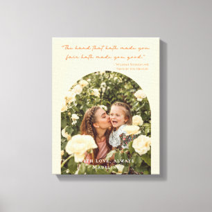 Moderne Moederdag Elegant Arch Fotoquote Canvas Afdruk