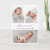 Moderne Moederdag Foto Collage Vouwkaart Kaart (Voorkant)