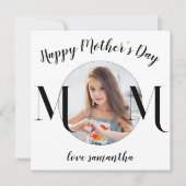 Moderne Moederdag-foto-collagekaart Kaart (Voorkant)