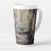 Moderne Moederdag Foto Latte Mok (Rechterhoek)