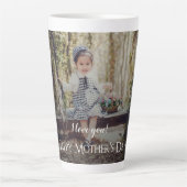 Moderne Moederdag Foto Latte Mok (Voorkant)