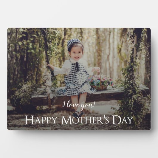 Moderne Moederdag Foto Plaque Fotoplaat (voorkant)